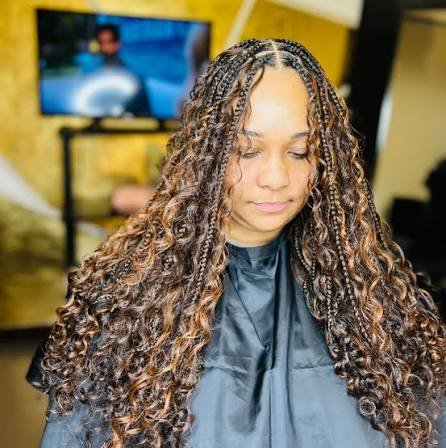 Goddess braids in #4